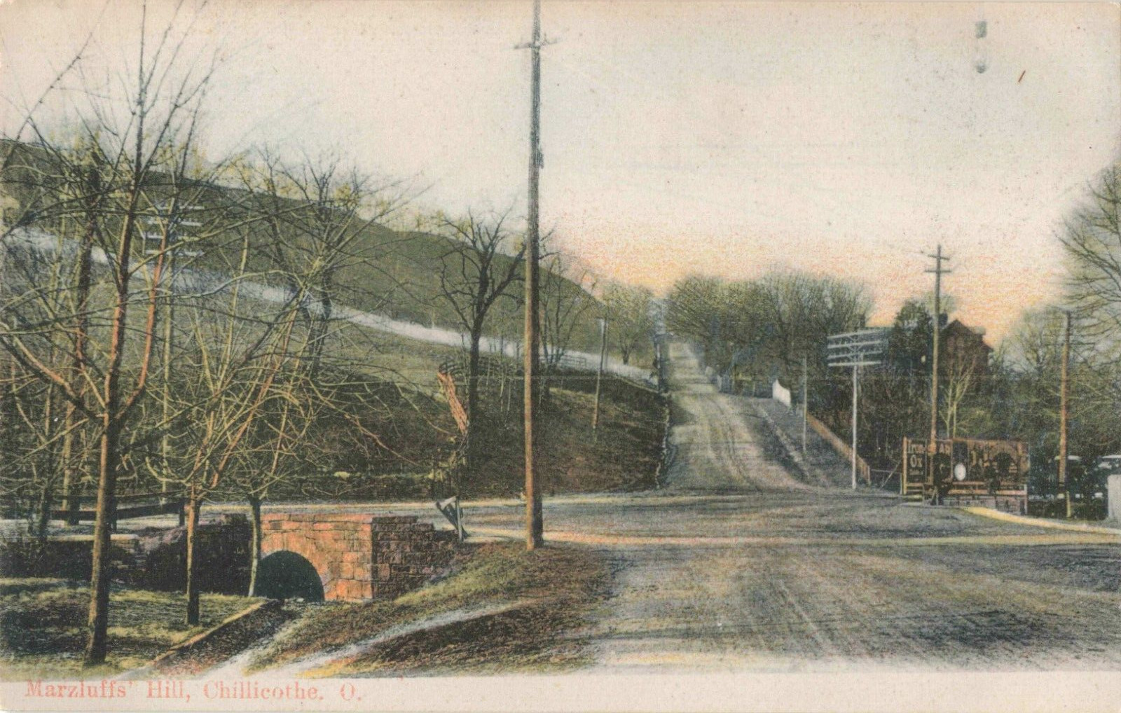 Chillicothe OH Ohio, Marzluffs' Hill, Vintage Postcard