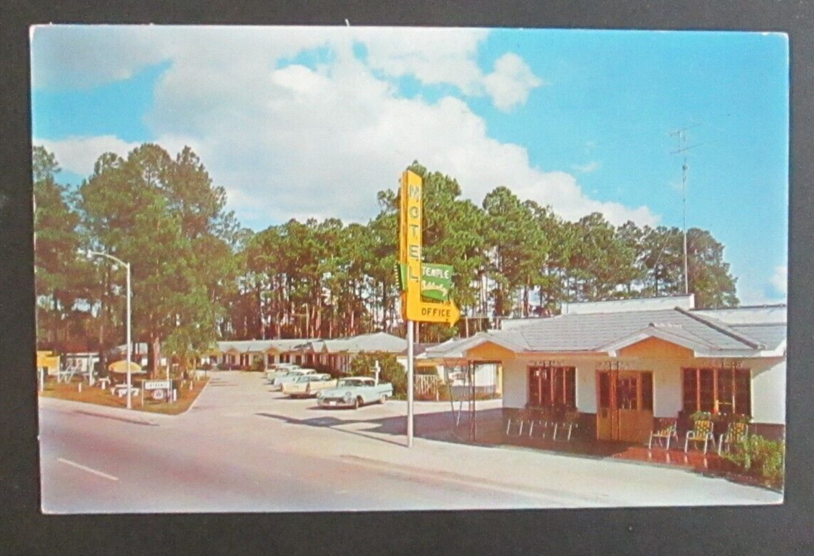 Temple Motel Starke FL Posted Chrome Postcard
