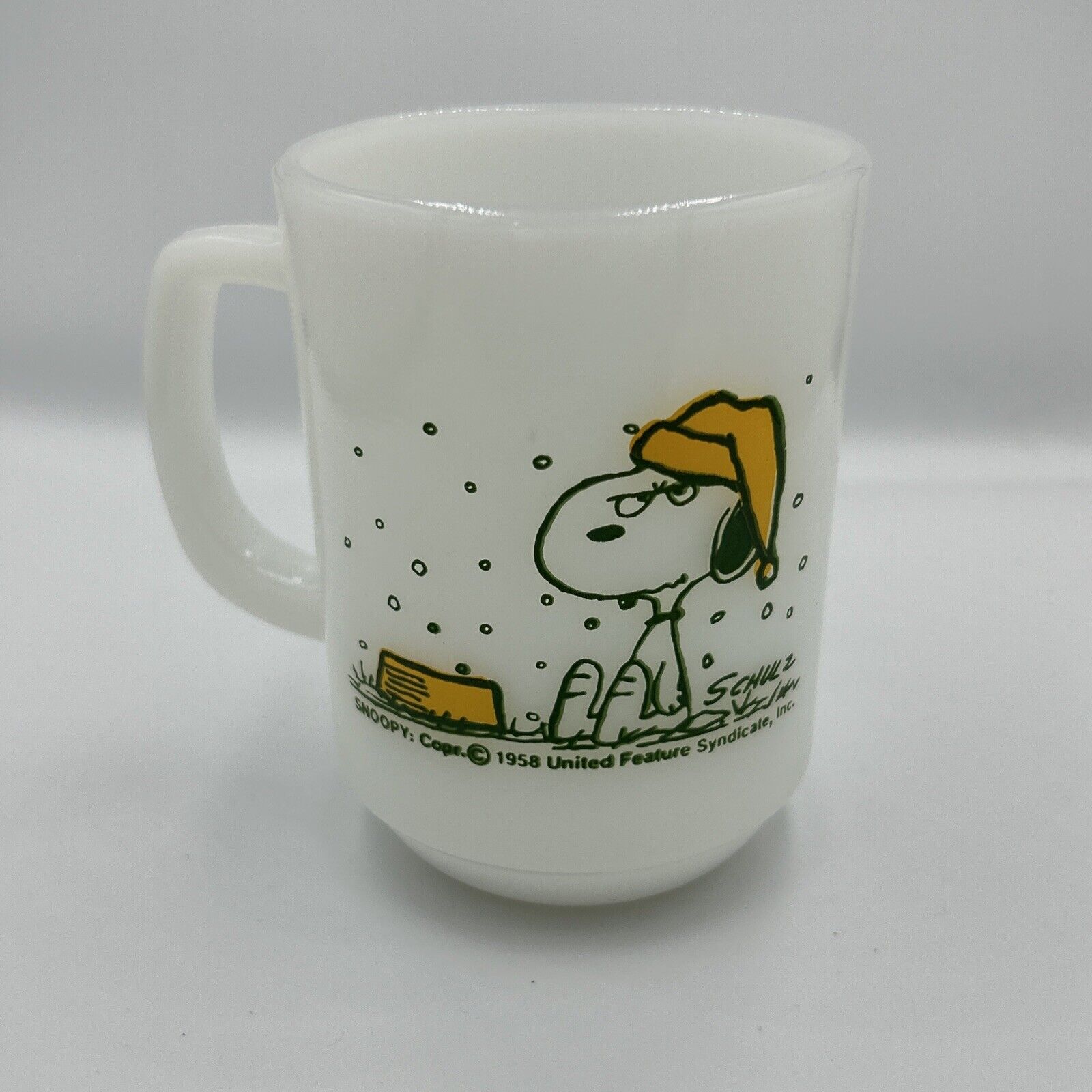Fire King Snoopy Mug I Hate it When it Snows on My French Toast Vintage 1958