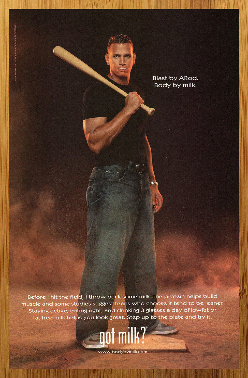2006 Alex Rodriguez GOT MILK? Print Ad/Poster NY Yankees Baseball MLB Promo Art