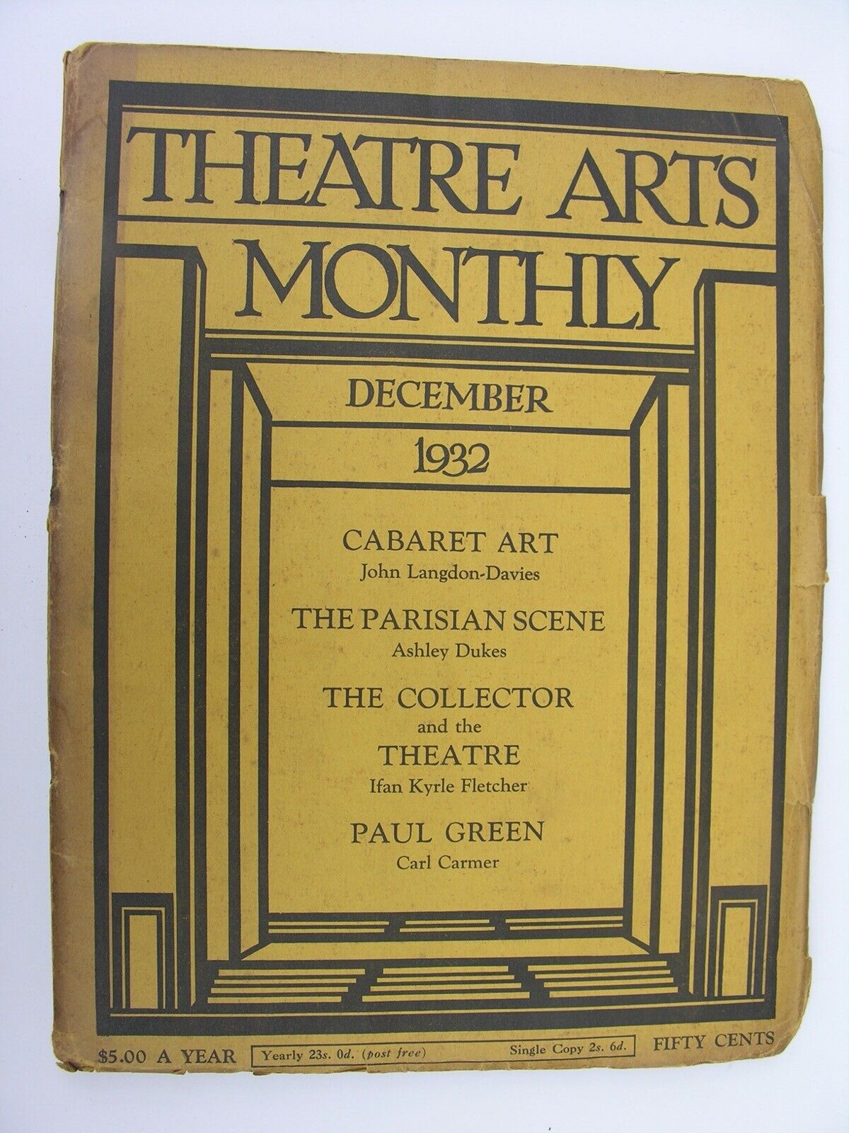 THEATRE ARTS MONTHLY December 1932 Rachel Crothers Charles Ciceri Paul Green