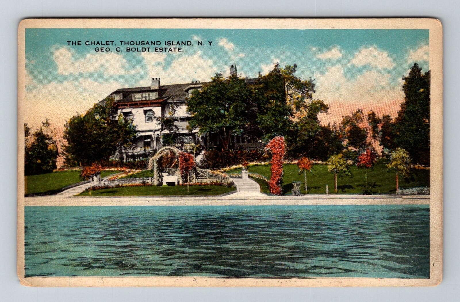 Thousand Islands NY-New York, The Chalet, Geo.C. Boldt Estate Vintage Postcard