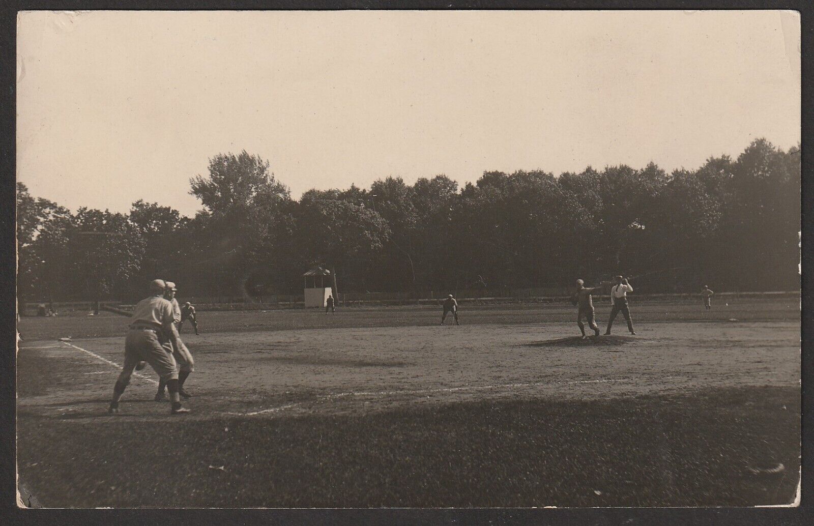 Rare - Unknown Location & Players - Baseball Scene \'AZO\' Real Photo Postcard
