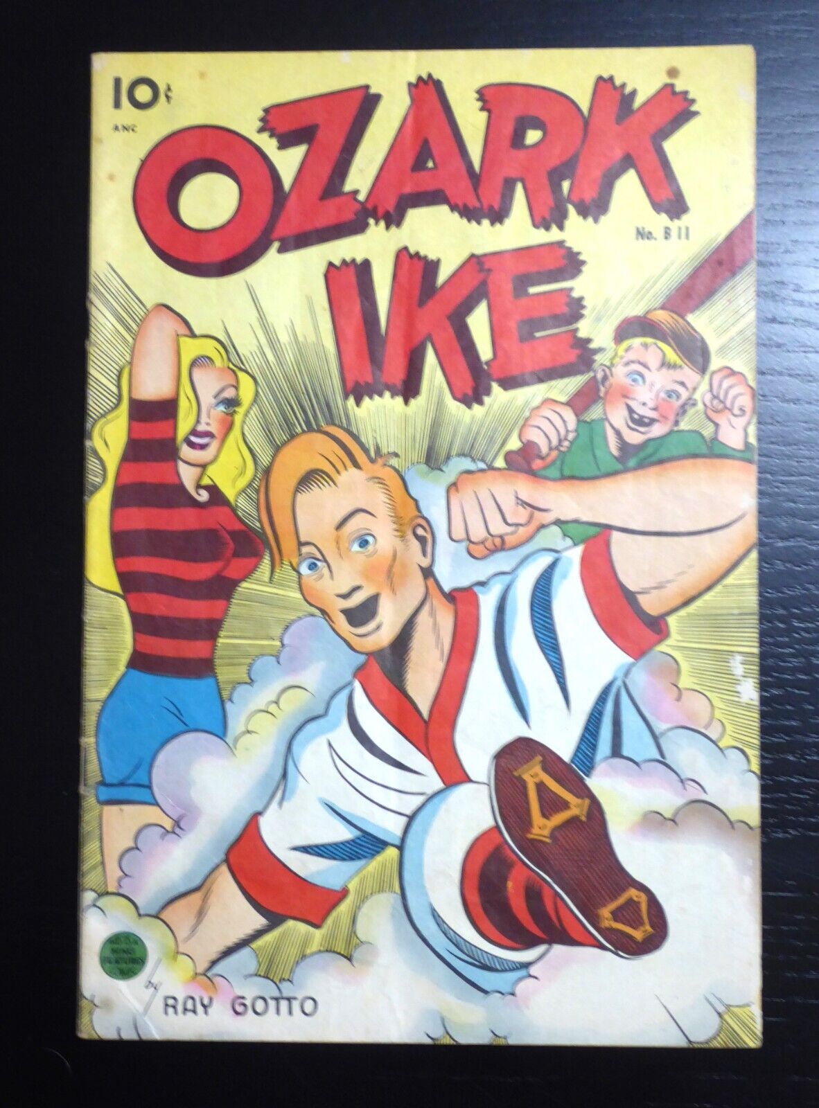 Ozark Ike #11, November 1948, Vg+. Ray Gotto Baseball Cover