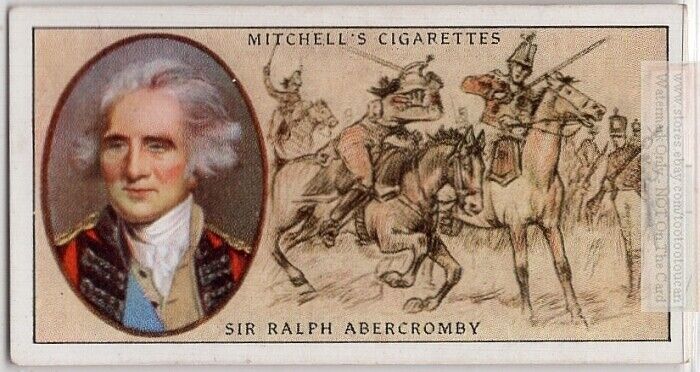 Sir Ralph Abercromby Scottish Soldier Politician Napoleonic Wars 1930s Ad Card