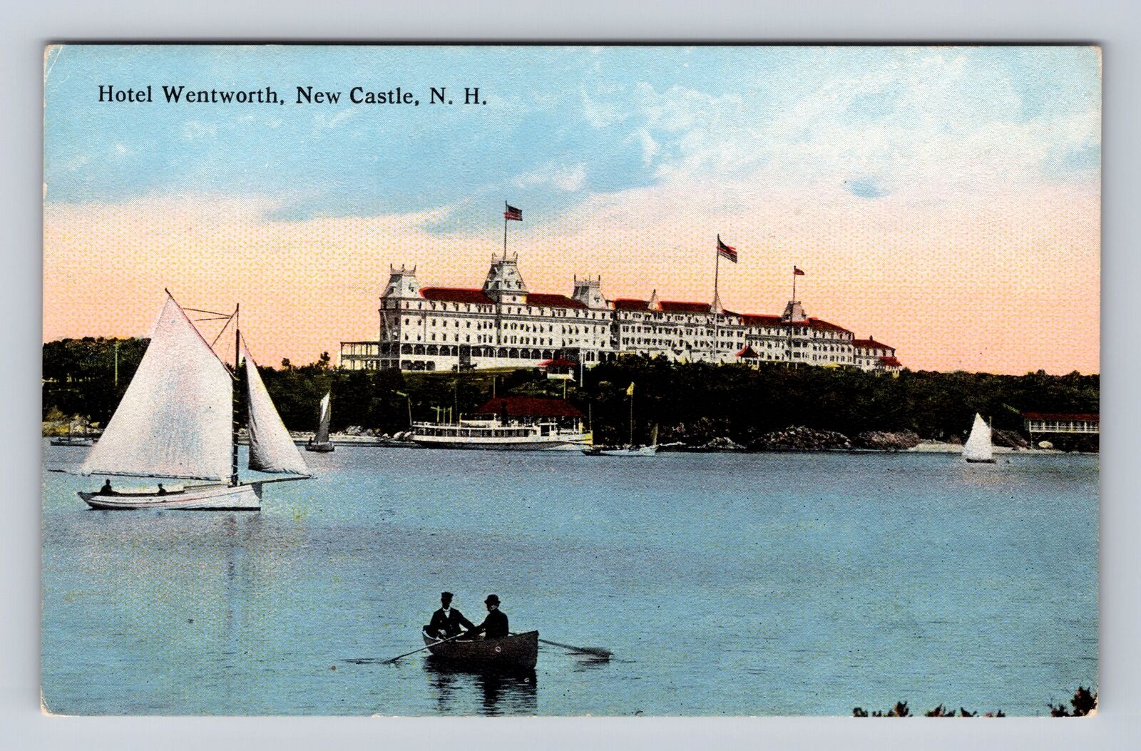 New Castle NH-New Hampshire, Hotel Wentworth, Antique, Vintage Souvenir Postcard