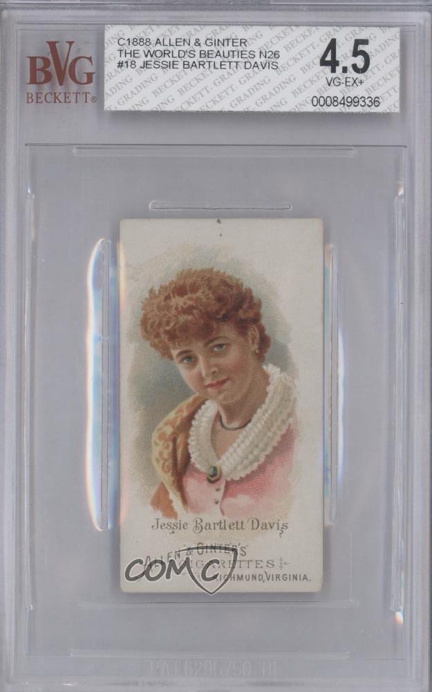 1888 Allen & Ginter The World's Beauties Jessie Bartlett Davis BVG 4.5 0k5
