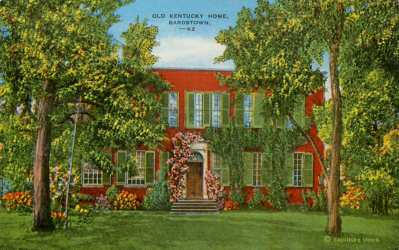 Old Kentucky Home Bardstown Kentucky Vintage Postcard