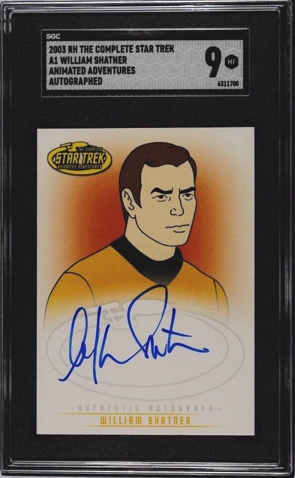 Star Trek TOS Animated Adventures William Shatner Autograph Card A1 SGC 9