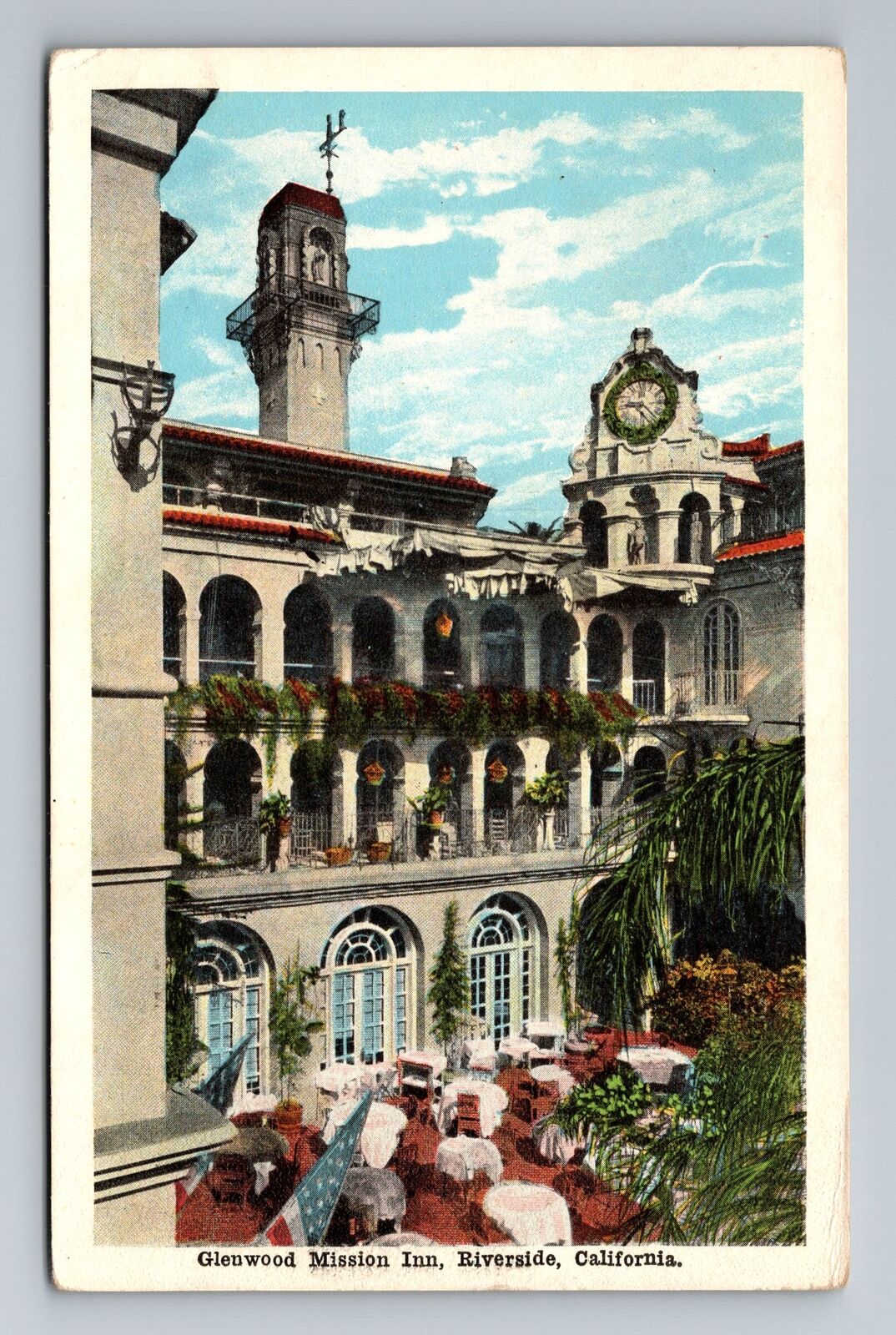 Riverside CA-California, Glenwood Mission Inn, c1941 Vintage Postcard