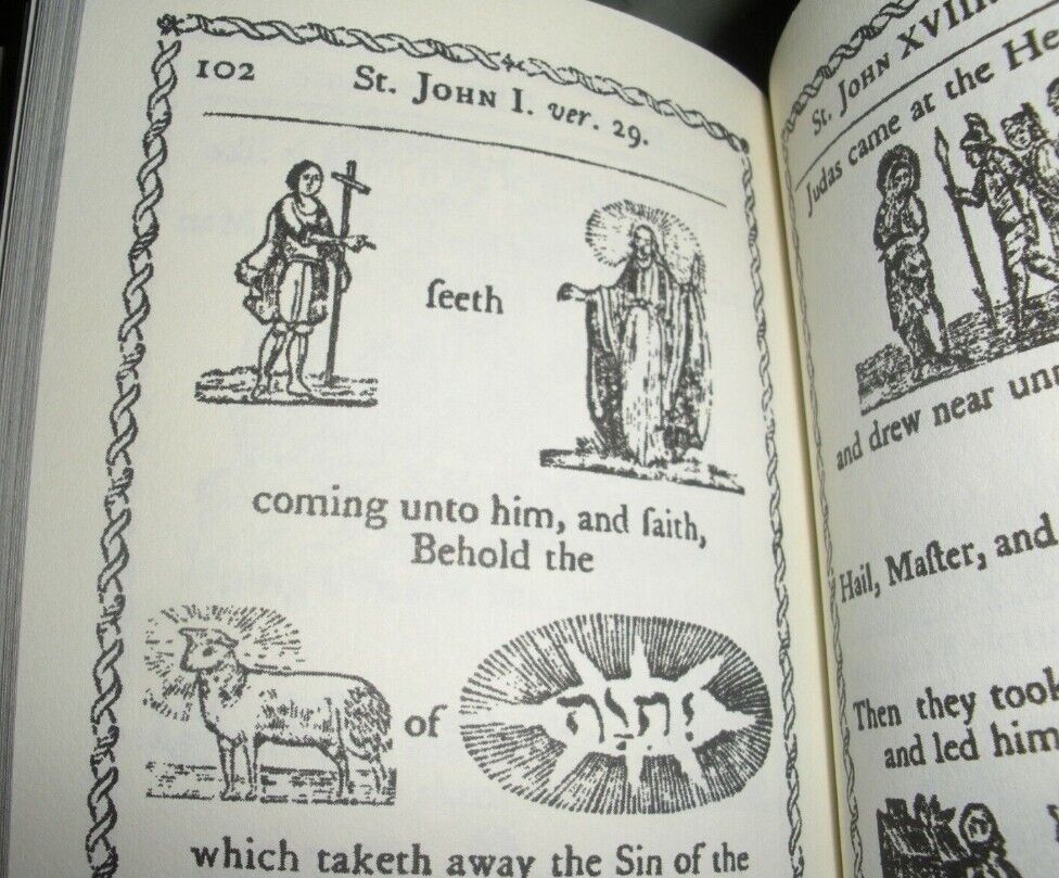 1788 Rare HIEROGLYPHICK BIBLE Facsimile TETRAGRAMMATON Watchtower research