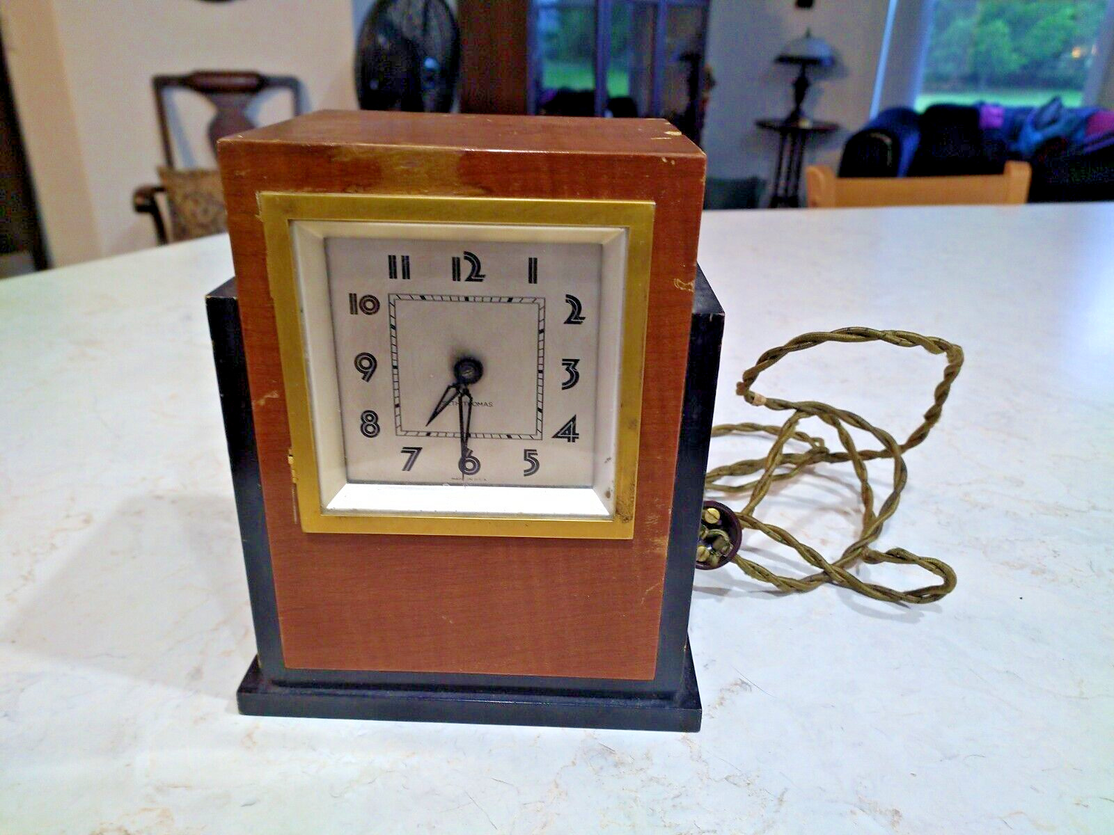 Vintage Seth Thomas Electric Mantle Clock. 3E-Century. MCM. Chime. As Found.