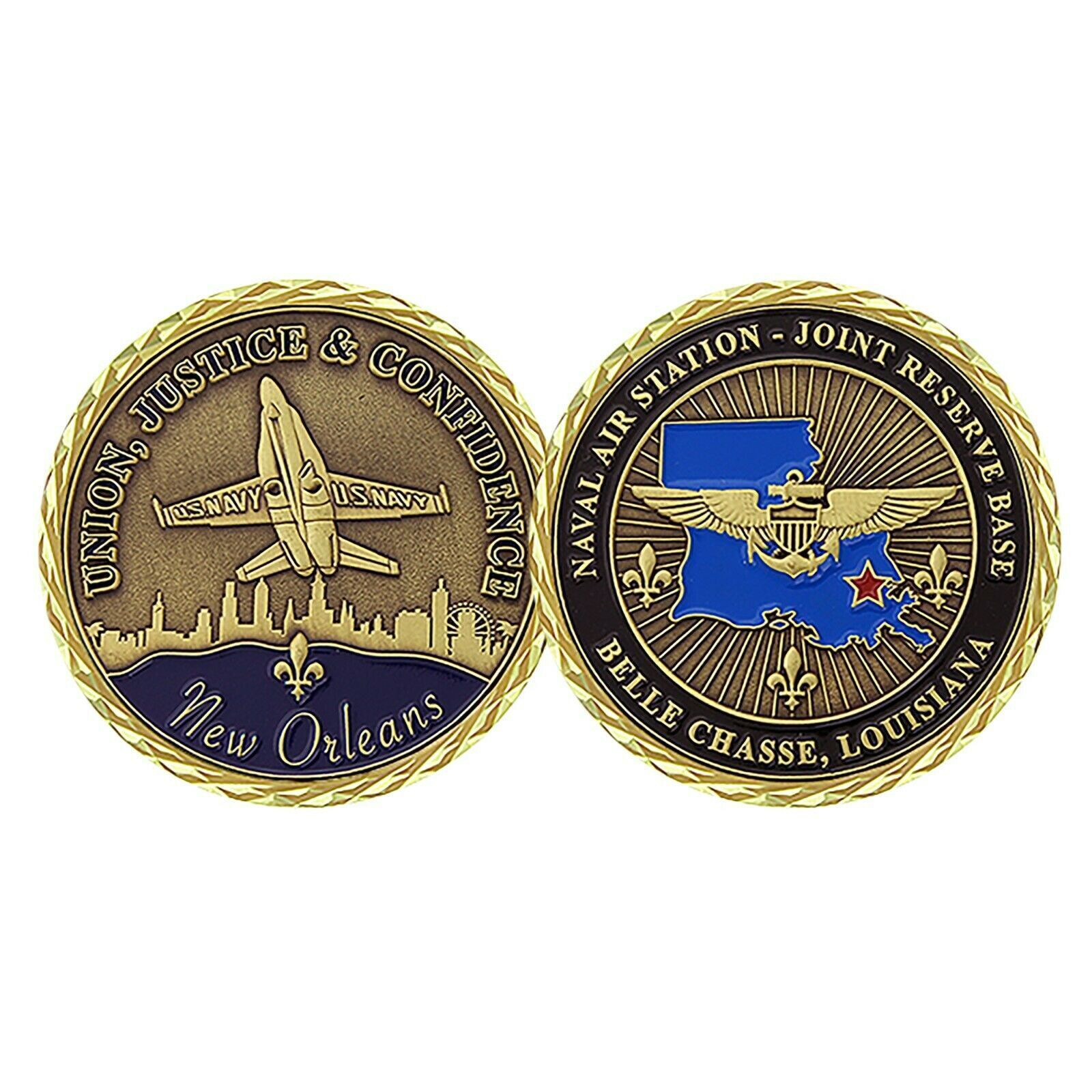US Navy Naval Air Station Joint Reserve Base New Orleans Challenge Coin CC-1770
