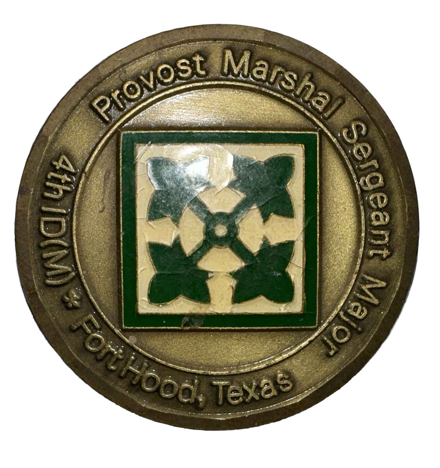 Fort Hood 4th ID Provost Marshal  SGM William Francis Challenge Coin Army