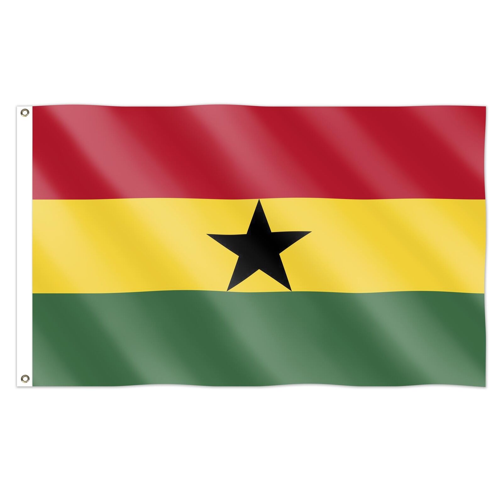 Ghana Flag Large 5x3FT 2 Eyelet Ghanaian National World Cup Sports Fan Support