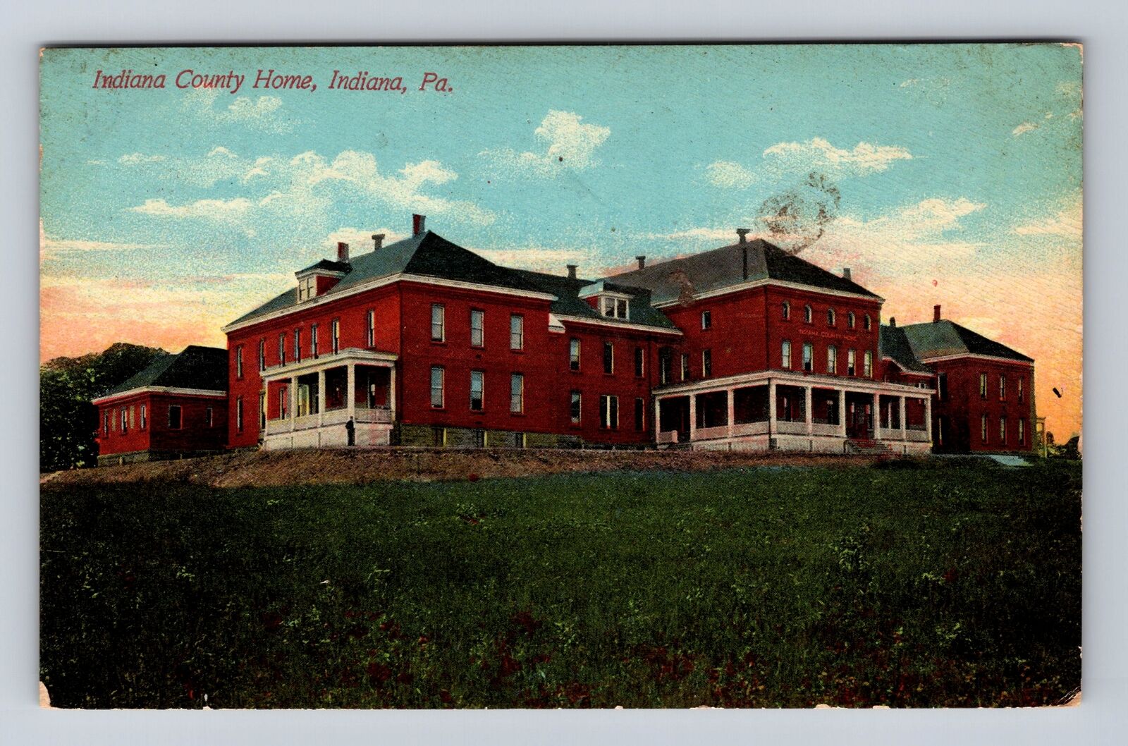 Indiana PA-Pennsylvania, Indiana County Home, Antique, Vintage Souvenir Postcard