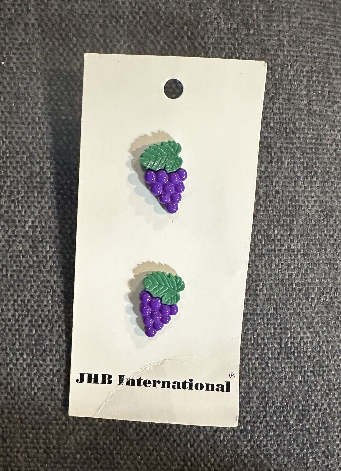 Vintage JHB International Buttons - Purple Grapes (Set of 2)