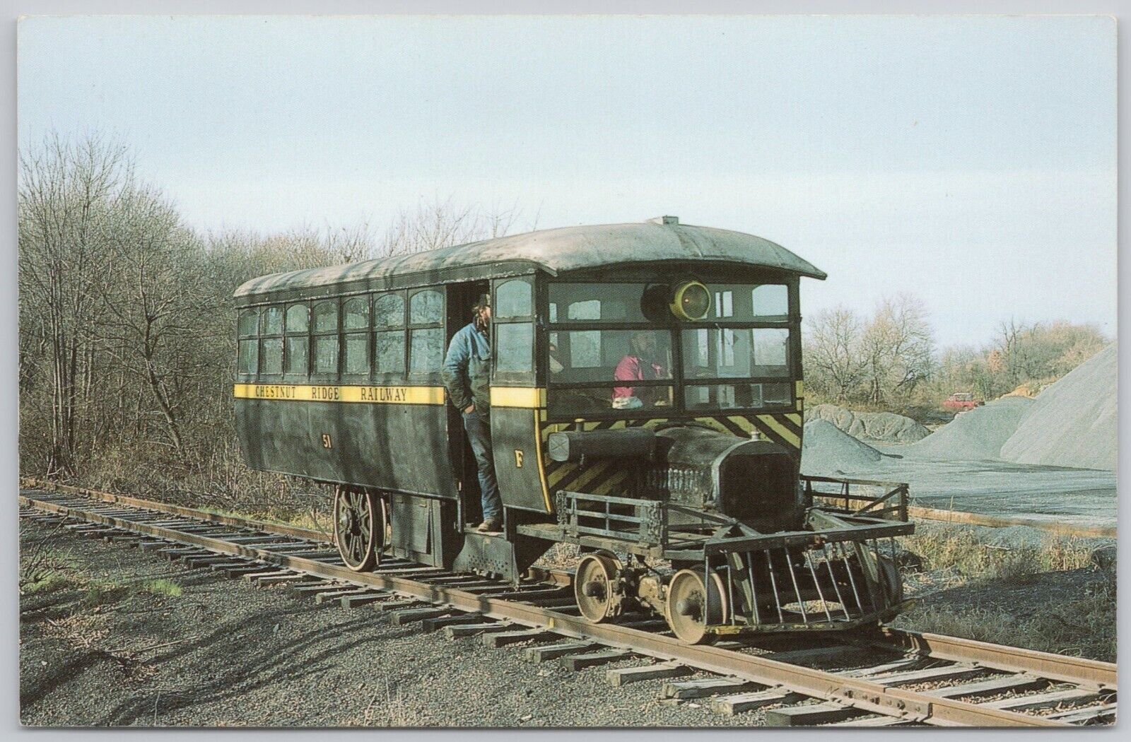 Railway, Train, Railbus, Postcard, 1922 Mack Model AB Railbus