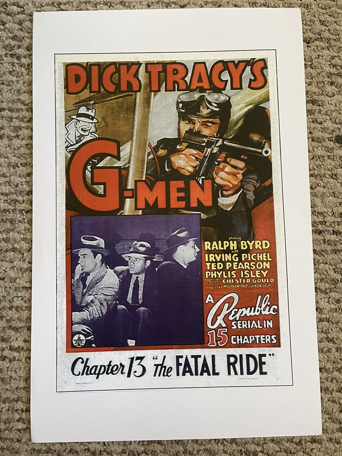 Dick Tracy’s G-men Ralph Byrd Poster 11 x 17 (159)