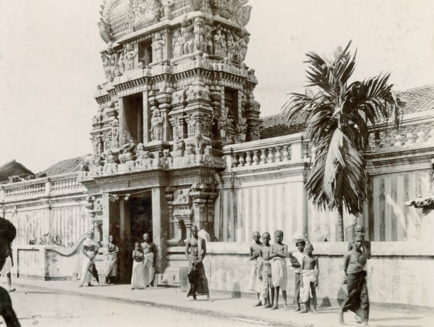 Colombo - Hindu temple Sri Lanka 1903 Old Photo