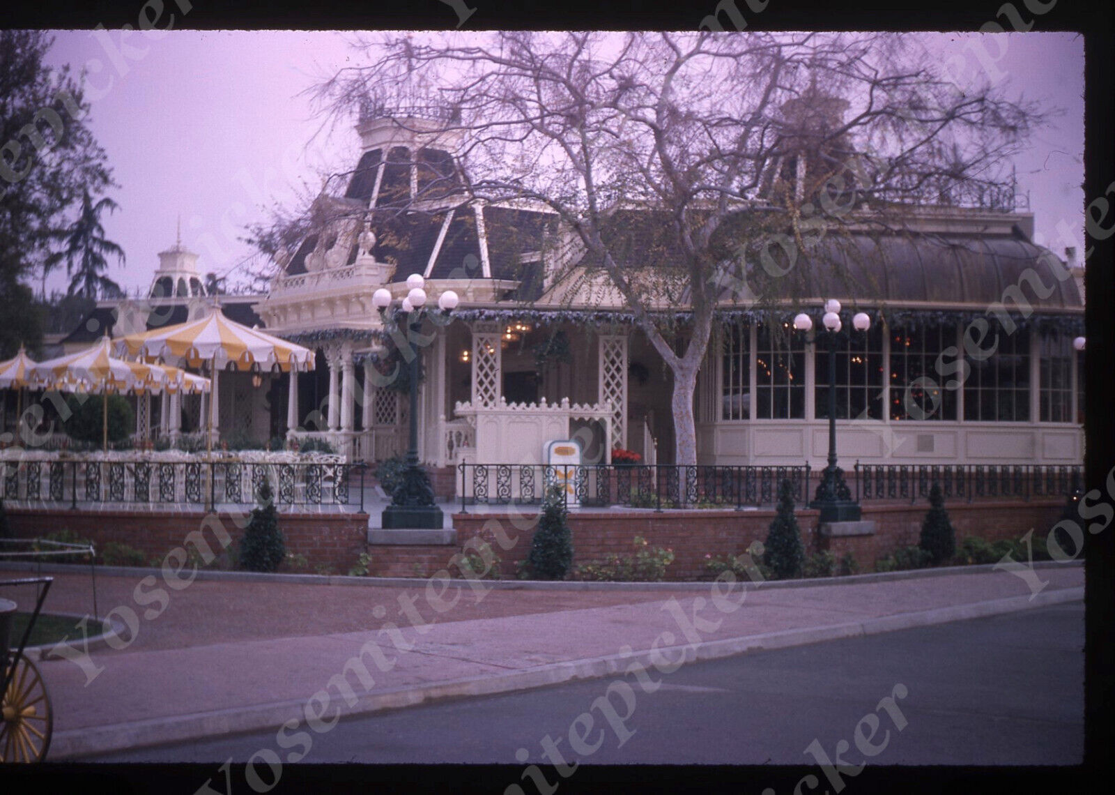 sl82 Original slide 1966 Disneyland main street restaurant 619a