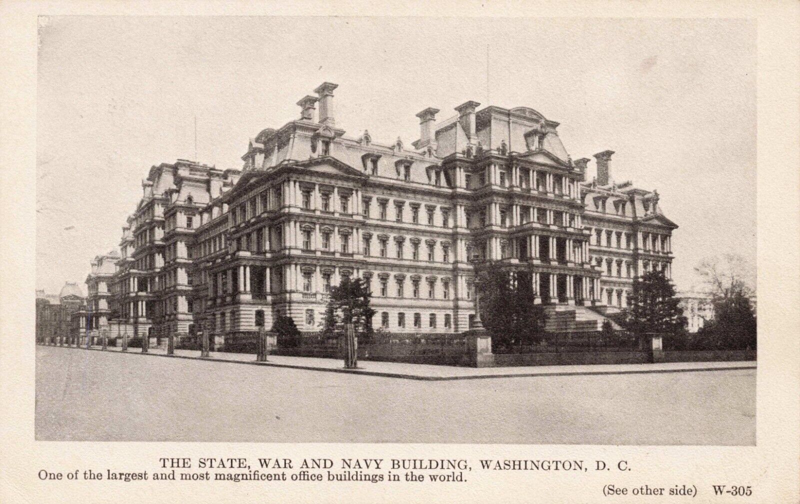 The State War & Navy Building,  Now Eisenhower Executive Office Building, DC