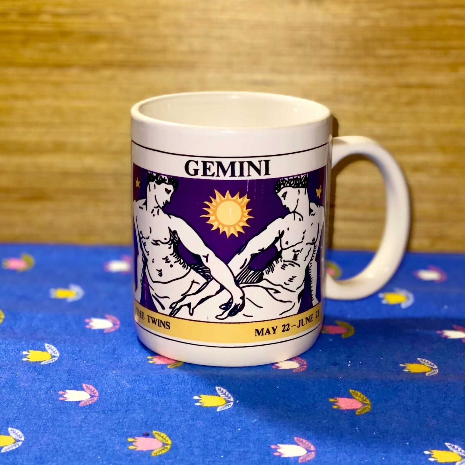 Vintage Westwood 1993 L. Croft Gemini Zodiac Coffee Mug