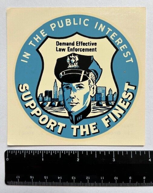 Vintage Original Support the Finest Law Enforcement Decal - NYPD