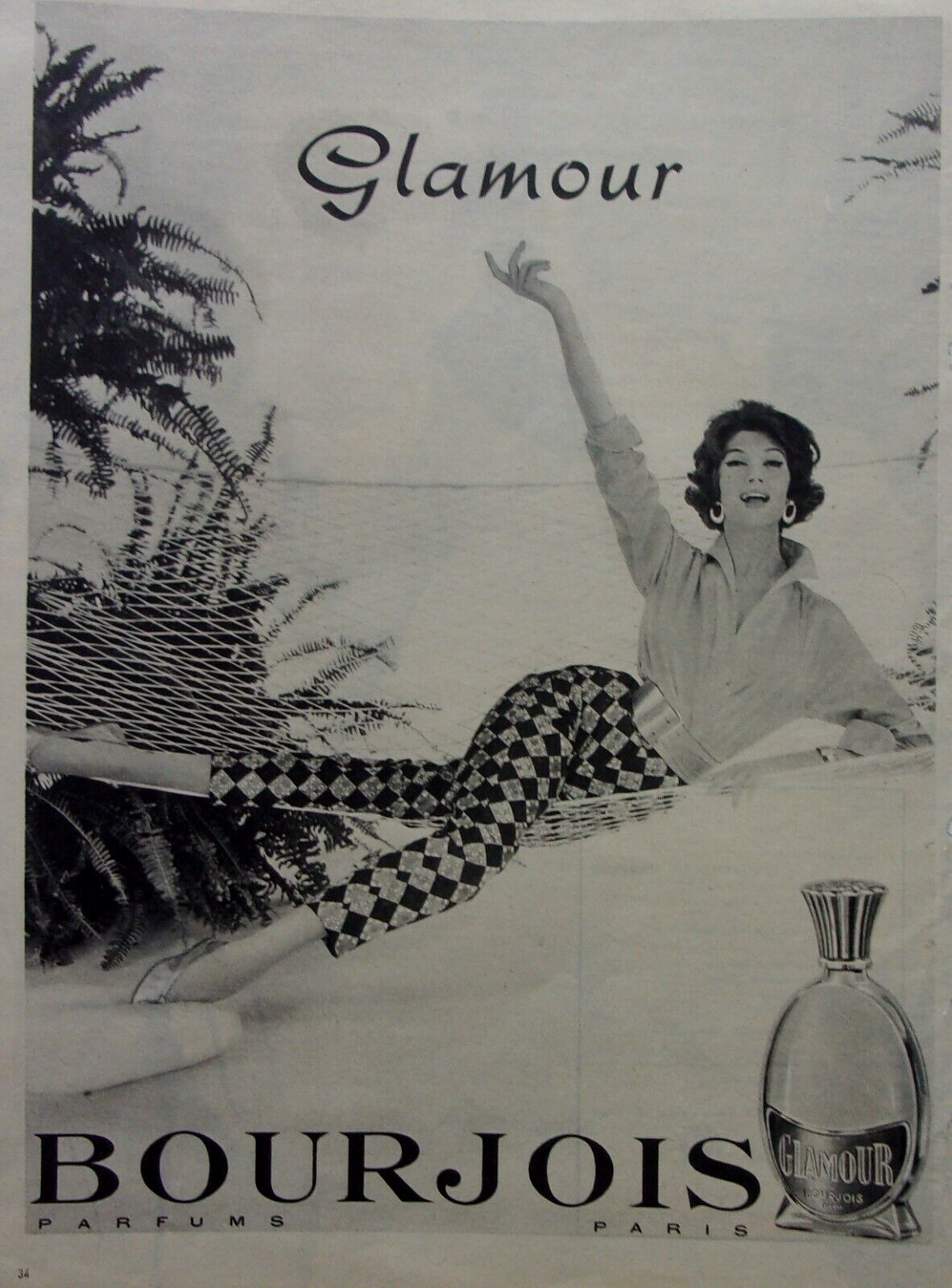 BOURJOIS ANNEE 1958 perfume advertisement n°a3055
