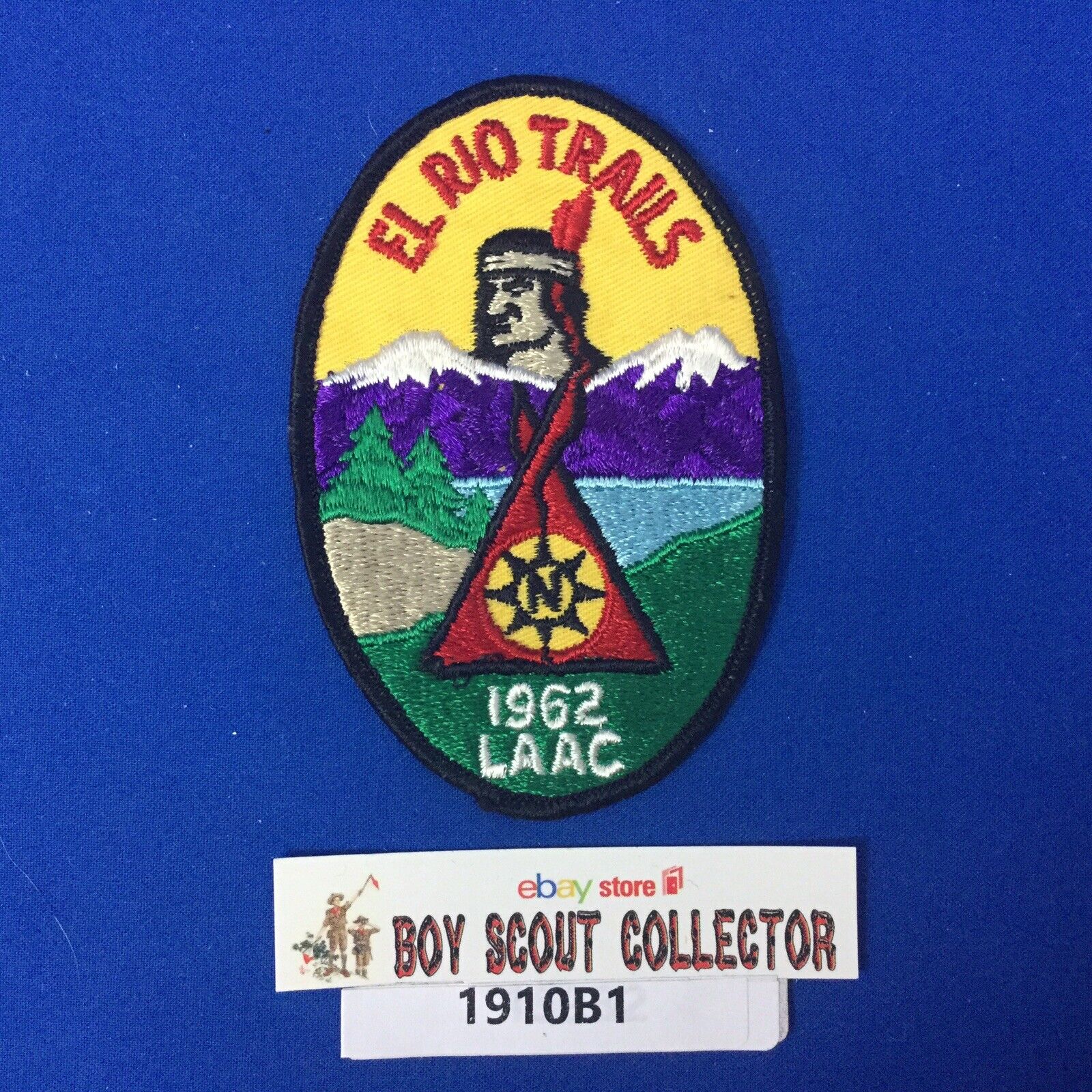 Boy Scout LAAC 1962 L.A. Area Council El Rio Trails Patch