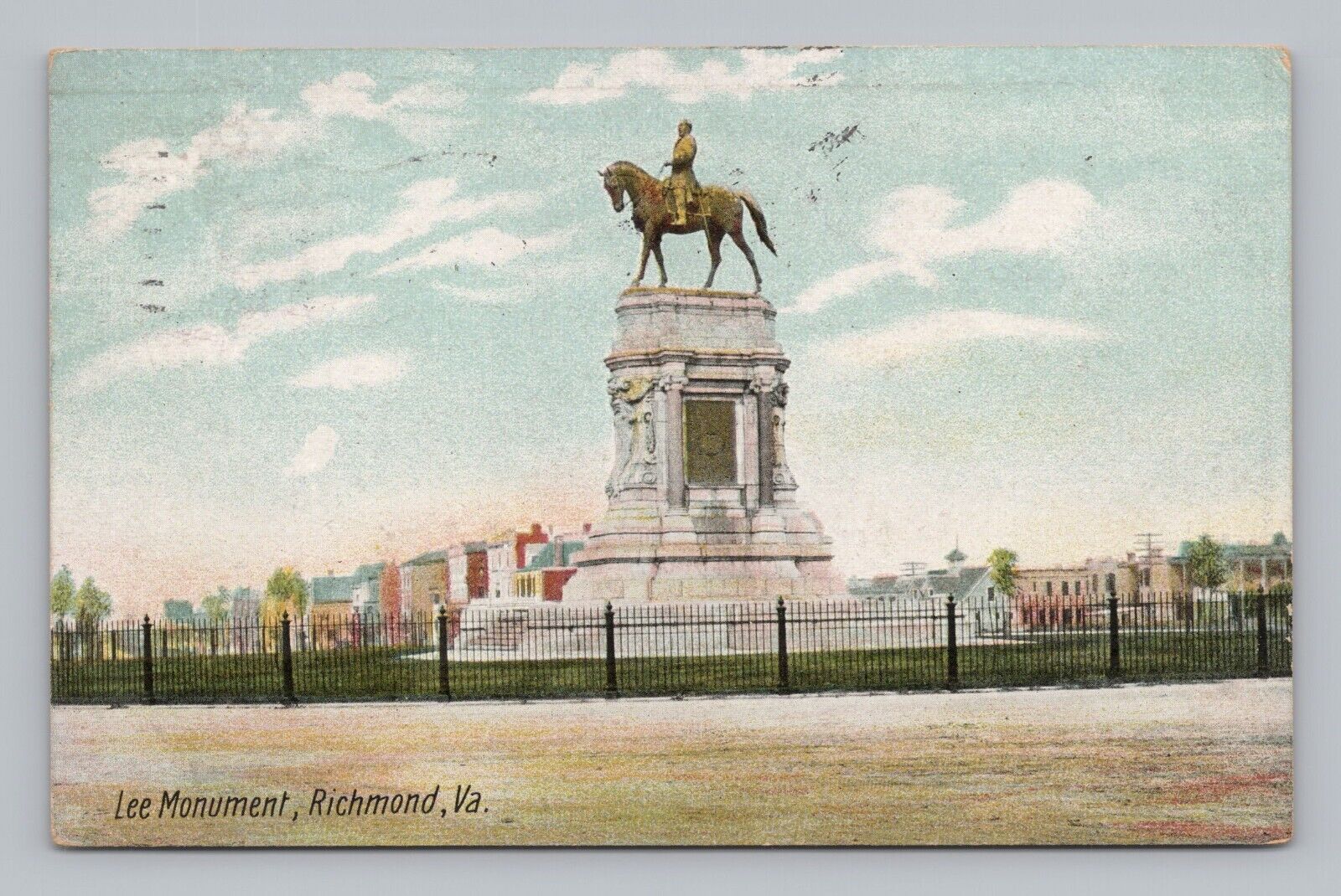 Postcard Lee Monument Richmond Virginia c1908