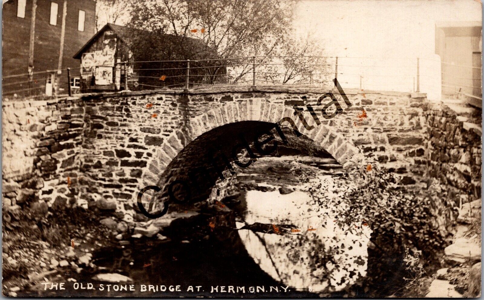 Real Photo The Old Stone Bridge At Hermon New York NY RP RPPC K375