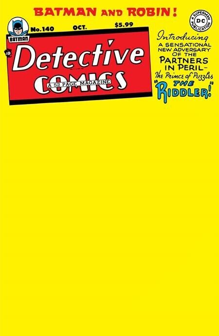 DETECTIVE COMICS #140 FACSIMILE EDITION (WIN MORTIMER BLANK VARIANT)(2023)