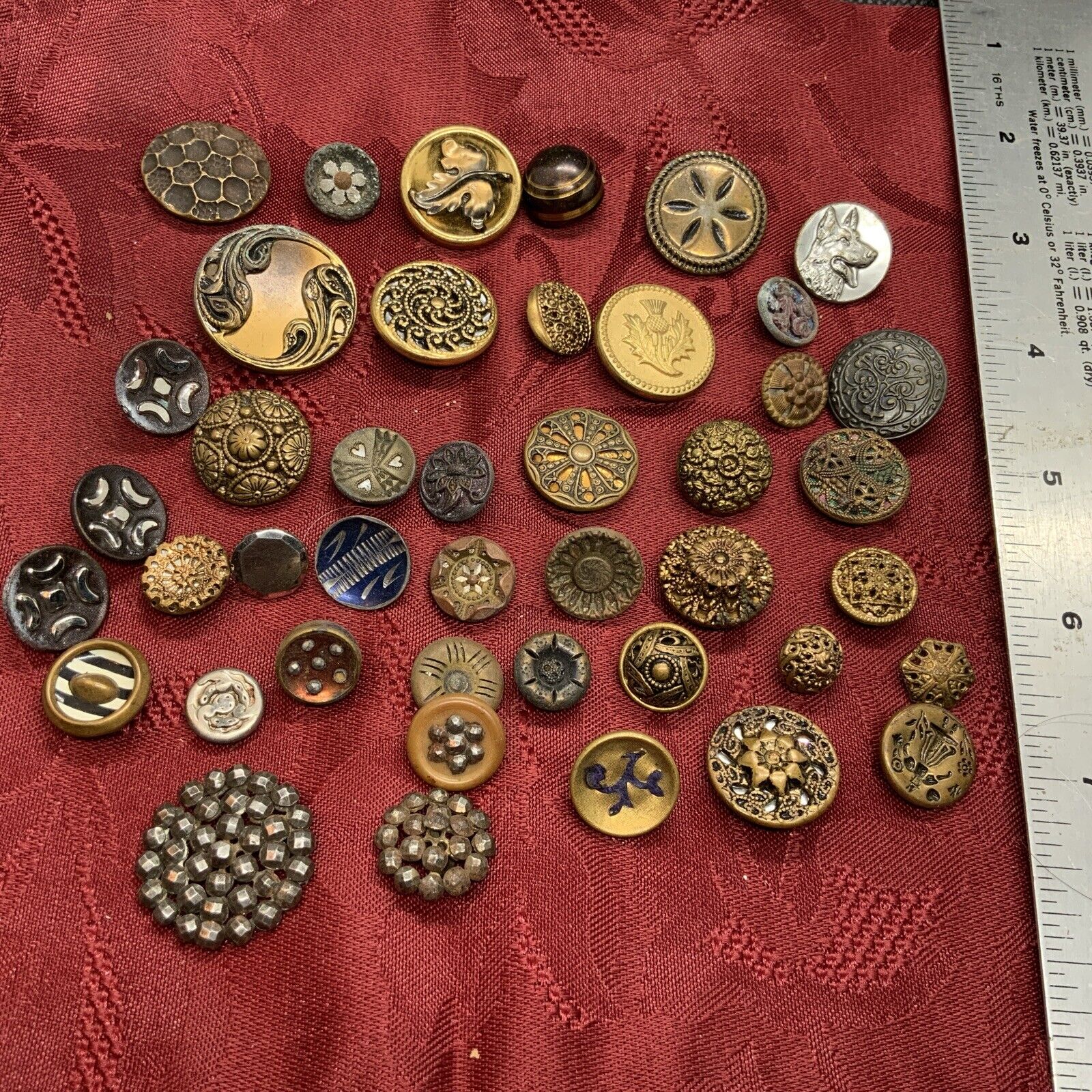 Antique Vintage Lot of TWINKLE, Picture, Cut Steel Buttons