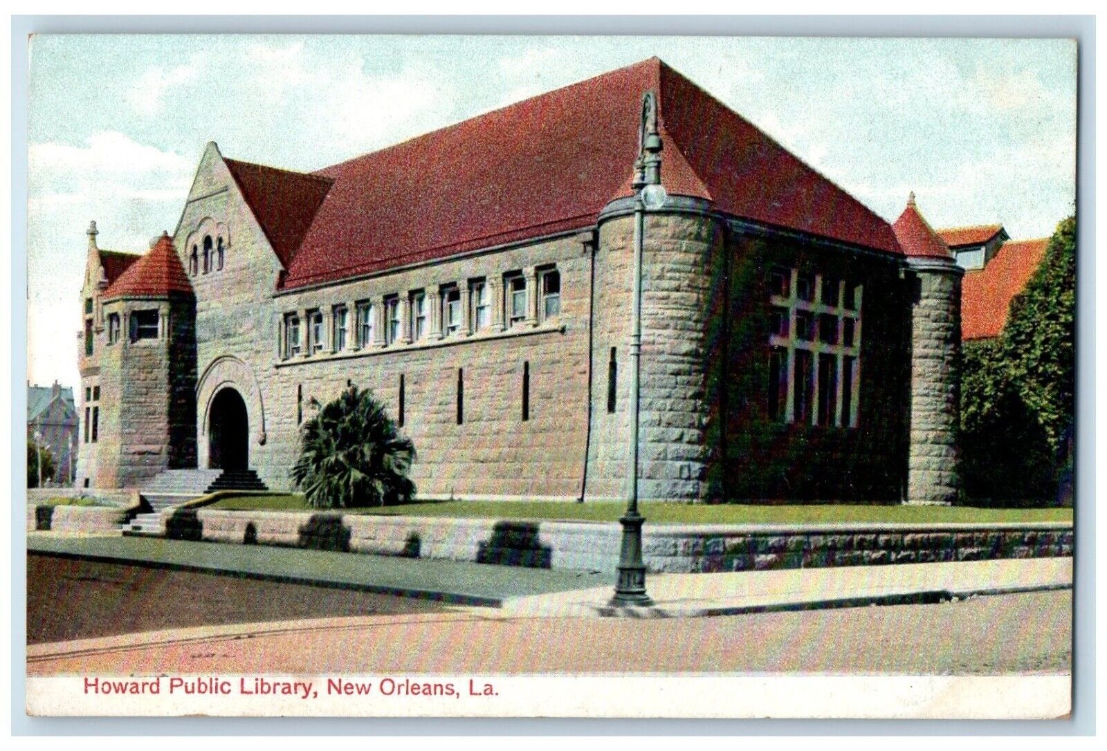 c1910\'s Howard Public Library Building New Orleans Louisiana LA Antique Postcard