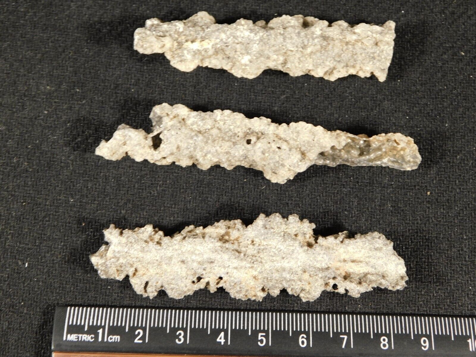 Lot of Three Larger 100% Natural HOLLOW FULGURITE s or Petrified Lighting 14.6gr