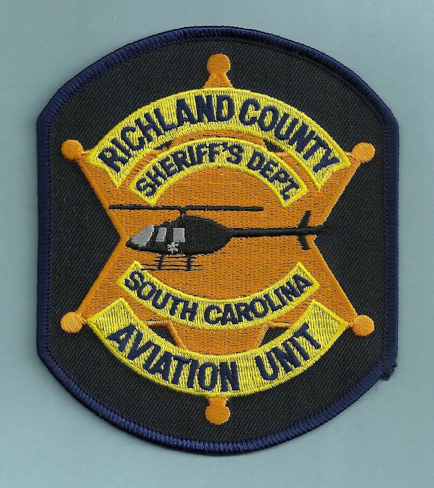 RICHLAND COUNTY SOUTH CAROLINA SHERIFF AVIATION UNIT HELICOPTER SHOULDER PATCH