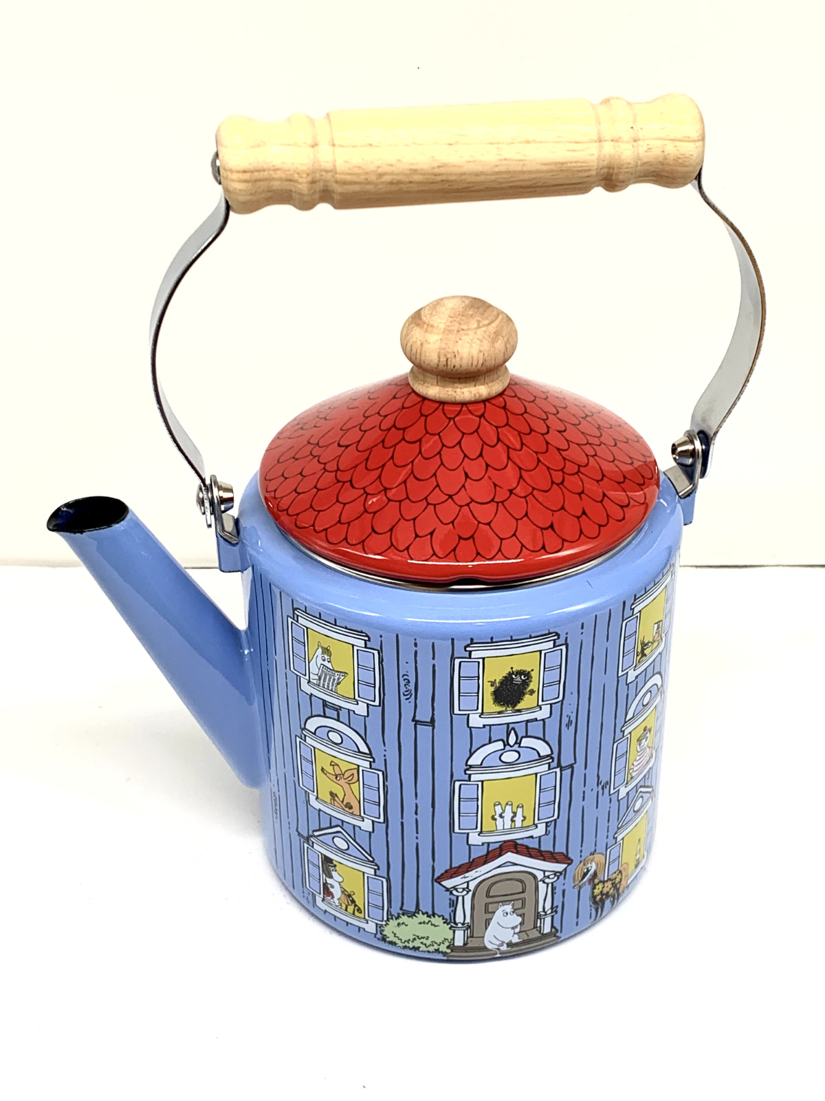 Moomin House Blue Kettle Drip Pot 2.0L Fuji Enamel UNUSED