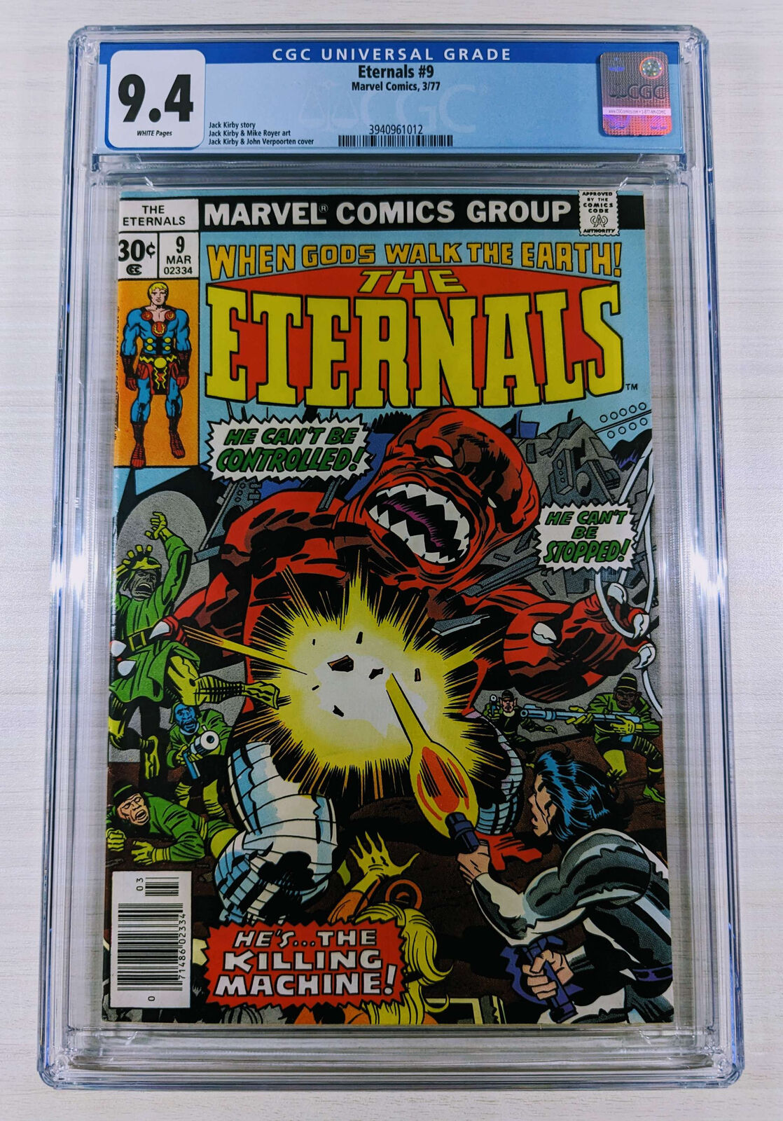 Eternals 9 CGC 9.4 1st Appearance Sprite and Celestials Omega and Hargen