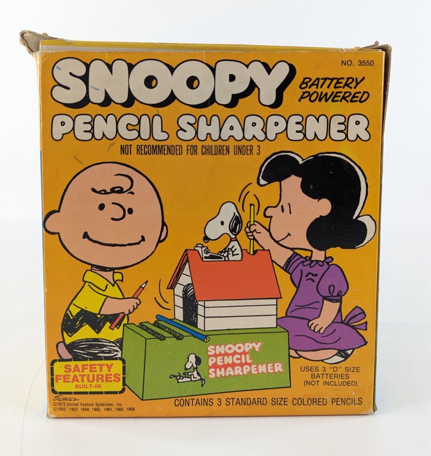 Vintage \'73 NOS Kenner SNOOPY Battery Powered PENCIL SHARPENER w/ Original Box