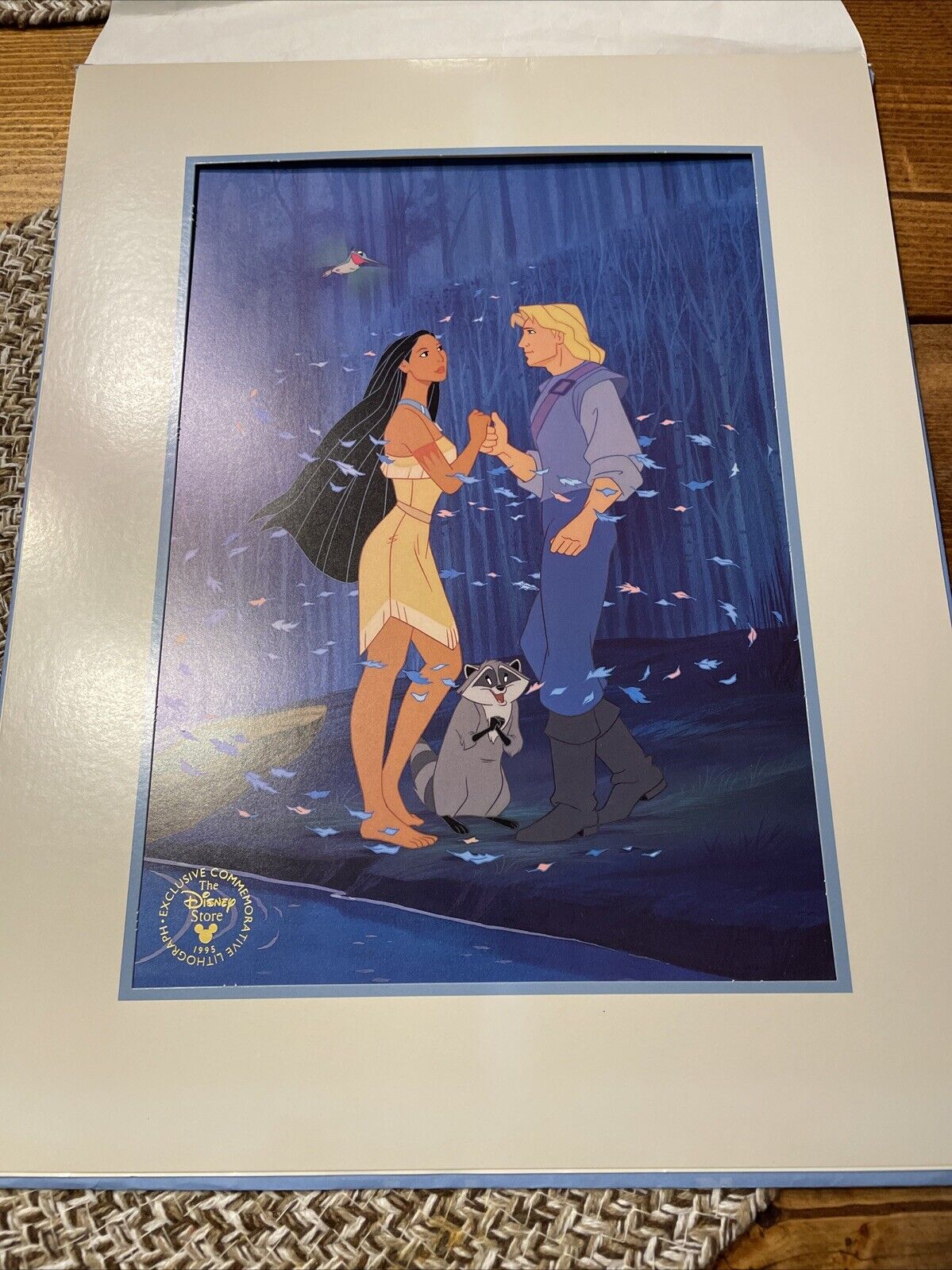 Walt Disney’s Pocahontas Exclusive Commemorative Lithograph 1995 - 11” X 14”