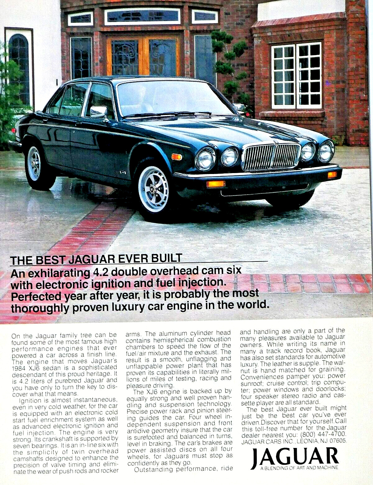 1984 Jaguar XJ6 Vintage The Best Jag Ever Built Original Print Ad 8.5 x 11 \