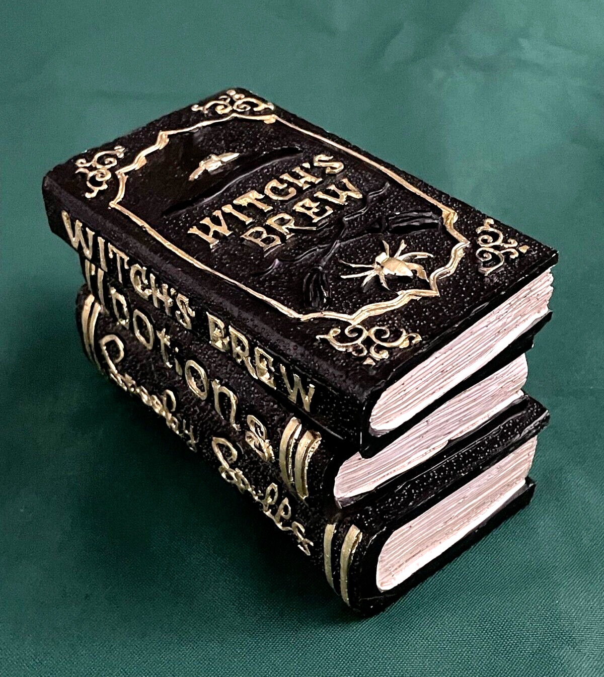 Witch Stacked Books Spellbook Spooky Potions Goth Halloween Home Decor 5 x 3 1/2
