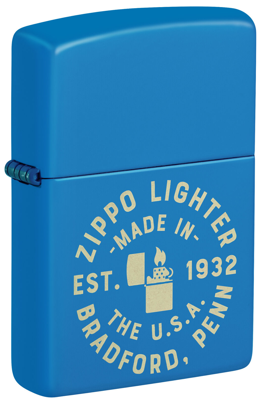 Zippo Seal Design Sky Blue Matte Windproof Lighter, 46173