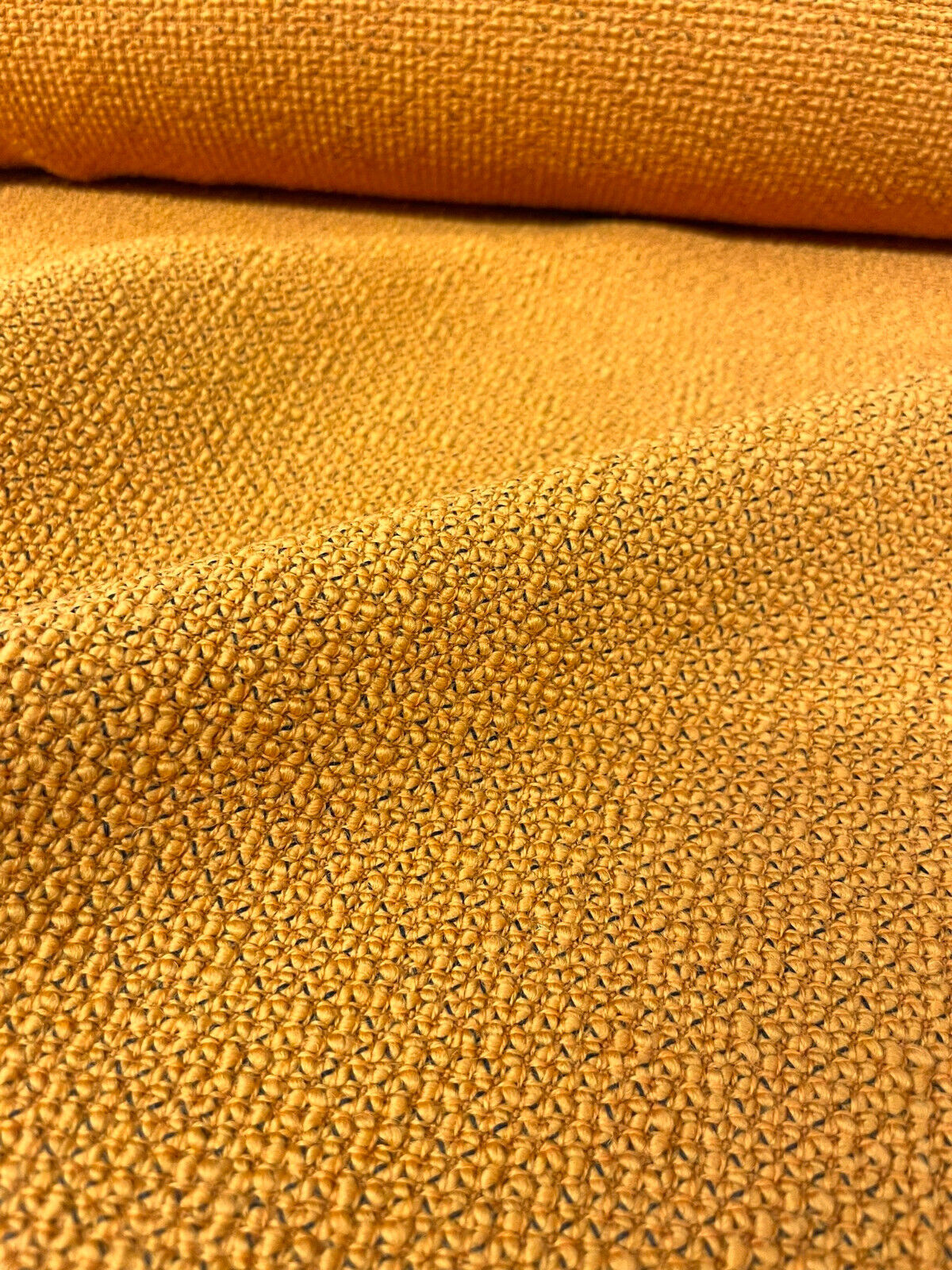 5.875 yds Camira Yoredale Nidd Bright Yellow Wool Boucle Upholstery Fabric