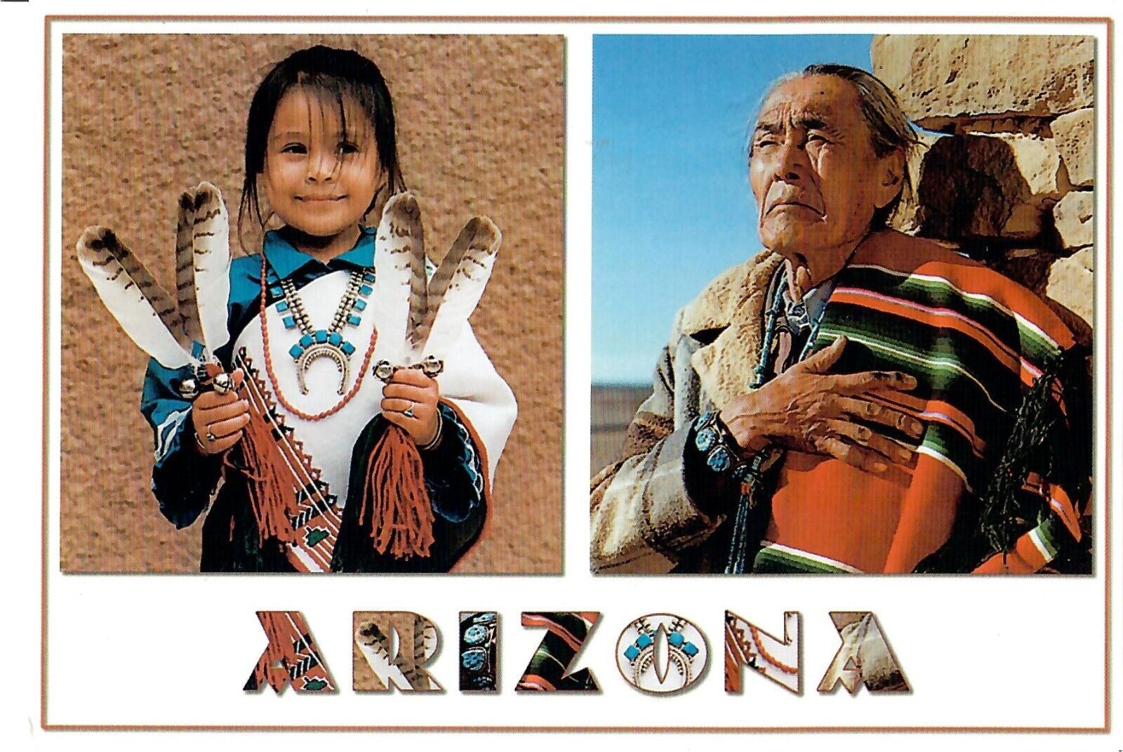 NEW 4x6 Unposted Postcard Arizona State Native American Indian Western Heritage