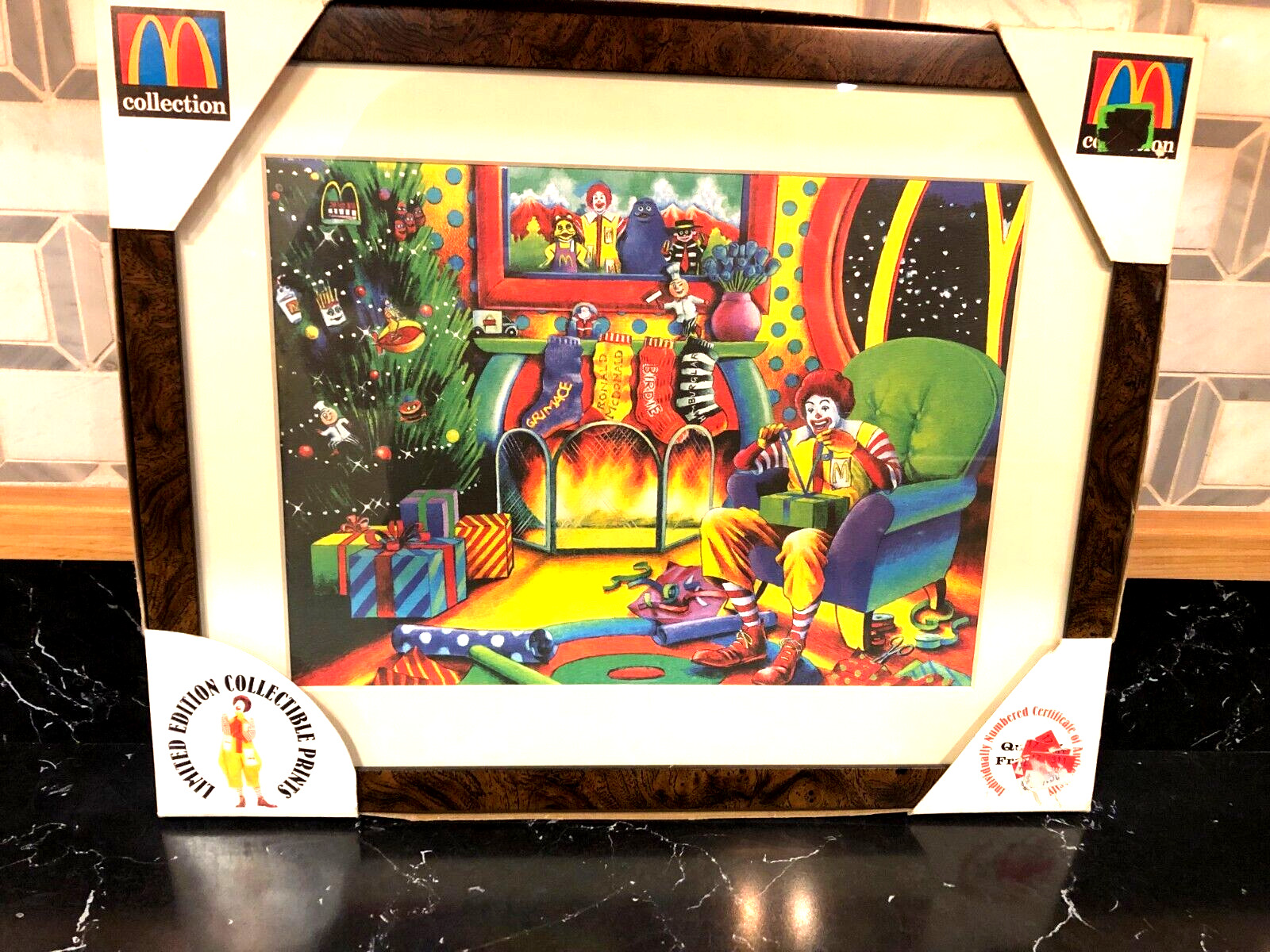 McDonald\'s 1998 Framed Rare Collectable White Boarder The Warmth Of The Season