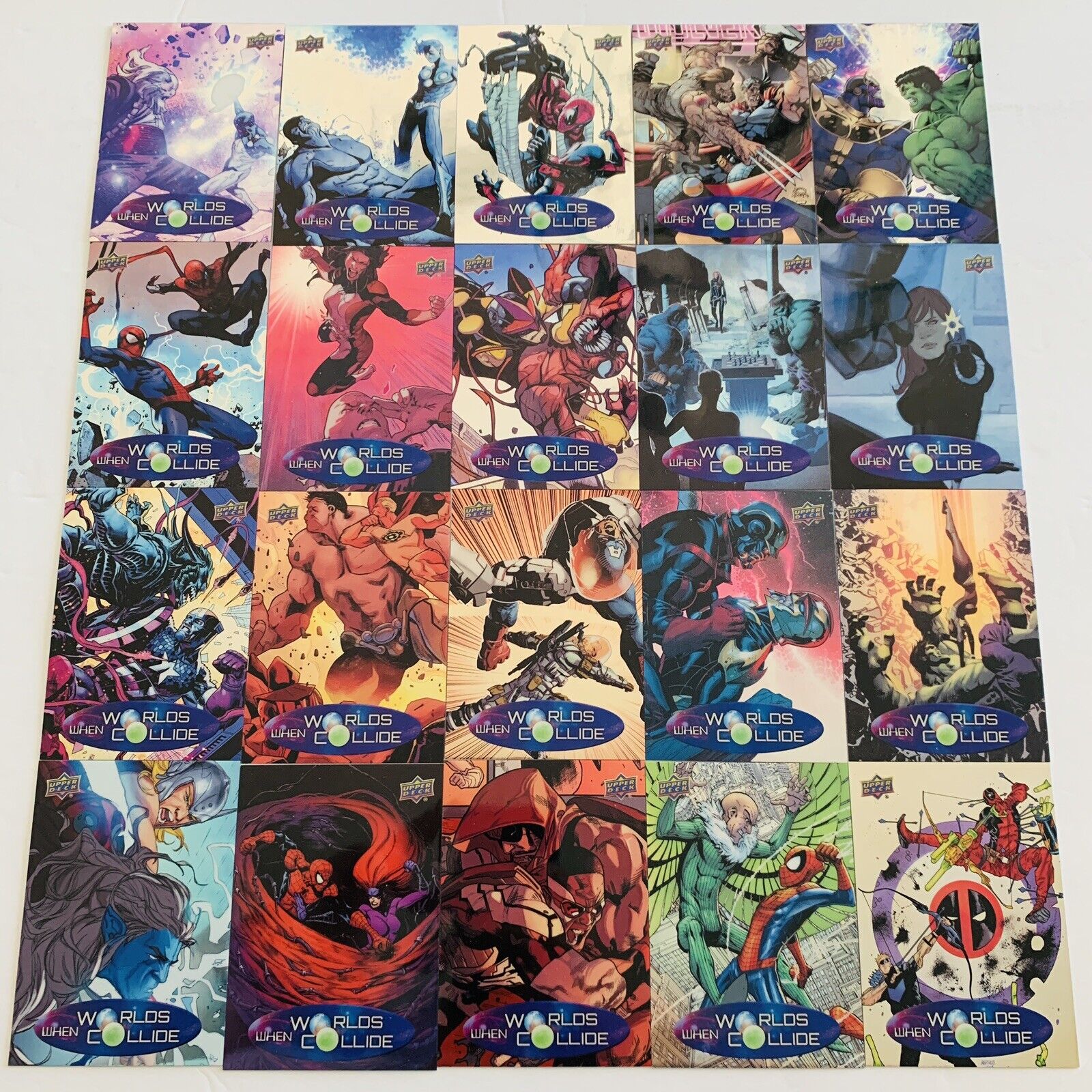 Marvel Upper Deck Vibranium When Worlds Collide WC 1-20 COMPLETE Trading Cards