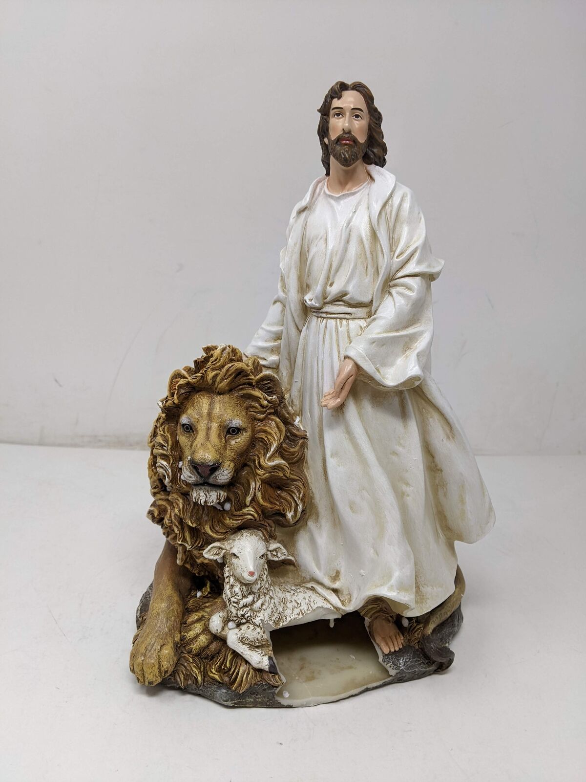 Joseph\'s Studio by Roman - Jesus with Lion and Lamb Figure, Renaissance 9213