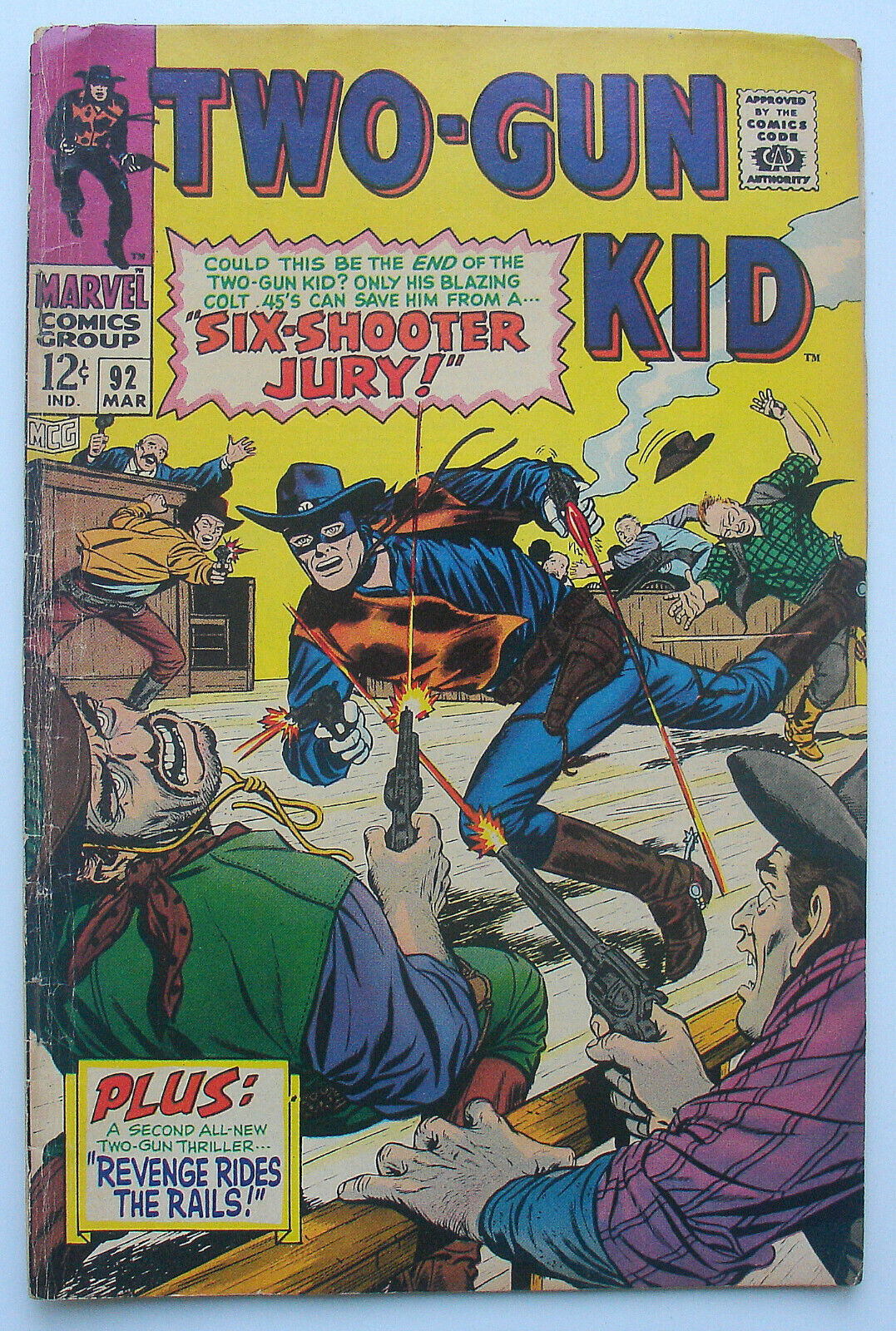 Two-Gun Kid #92 - March, 1968 - Silver Age Comic - VG+ Condition